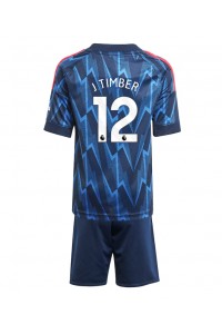 Fotbalové Dres Arsenal Jurrien Timber #12 Dětské Venkovní Oblečení 2025-26 Krátký Rukáv (+ trenýrky)